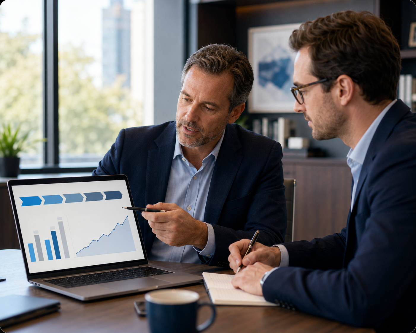 Reviewing a sales pipeline dashboard a