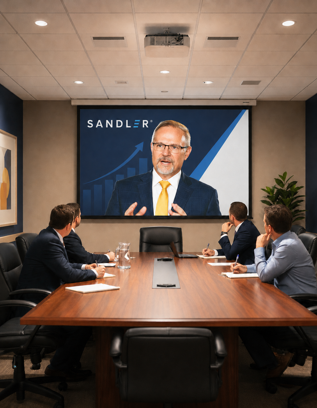 Robert Trabosh Leading a Sandler Virtual Sales Leadership Session