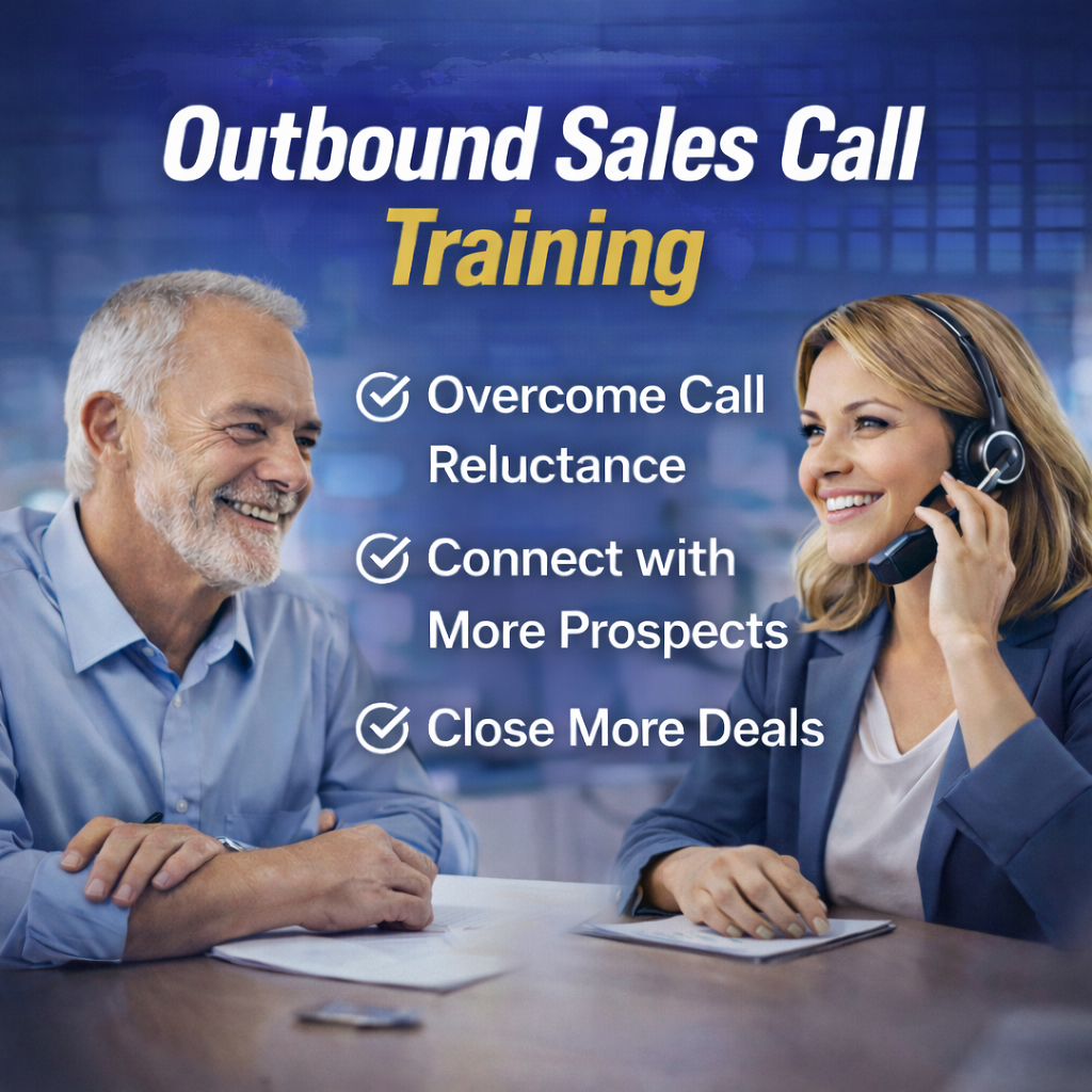 Sales call training session in action