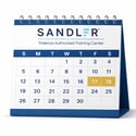 Sandler calendar with highlighted date Sandler calendar with highlighted date