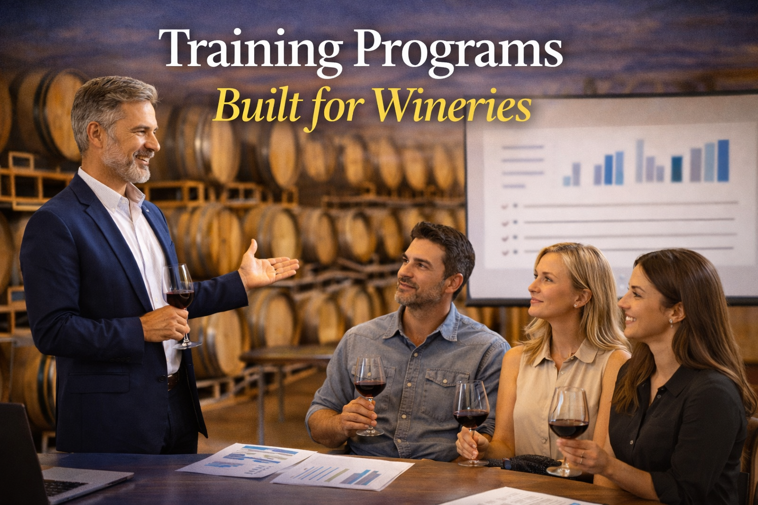 Winery training session in progress